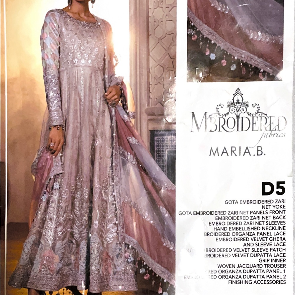 Maria B.   GOTA EMBROIDERED ZARI | Pakistani Size 4
